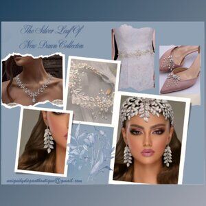 The Silver Leaf of a New Dawn Collection  (5‑Piece Bridal Ensemble) NWT